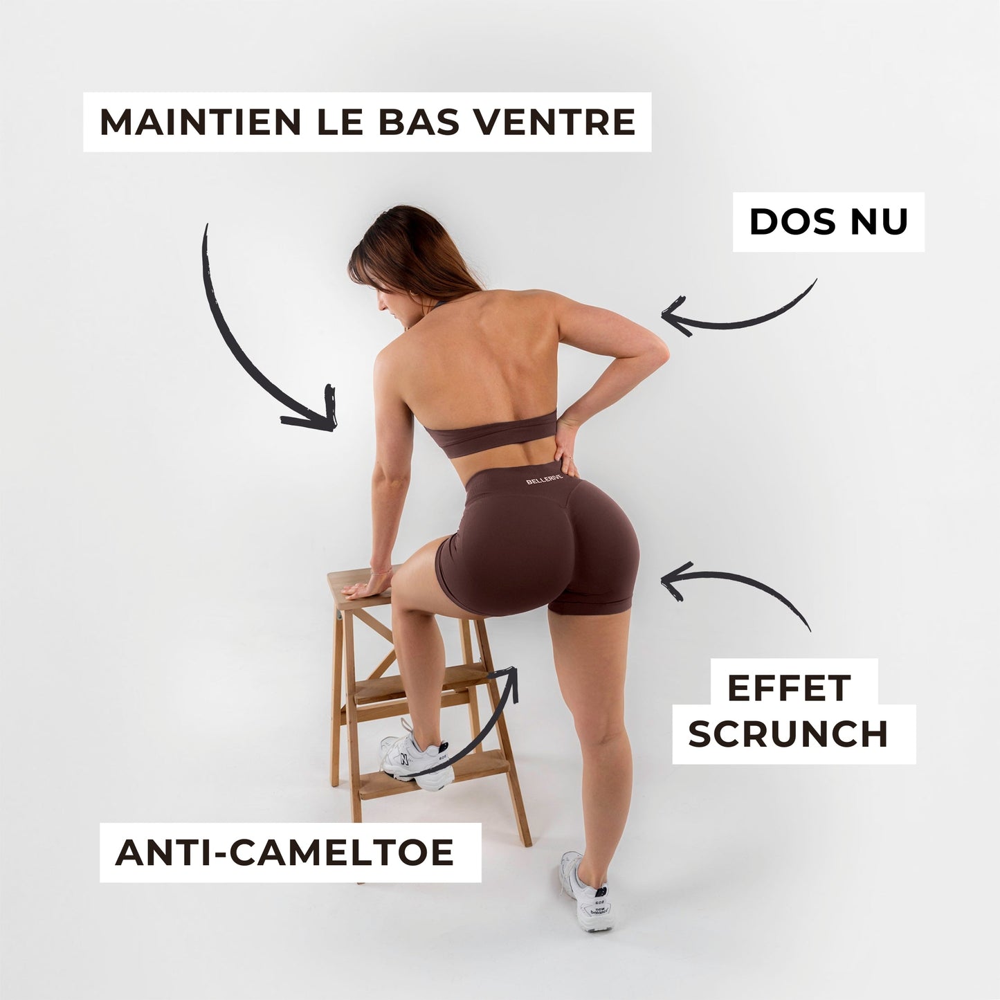 Brown Tummy-Control Shorts