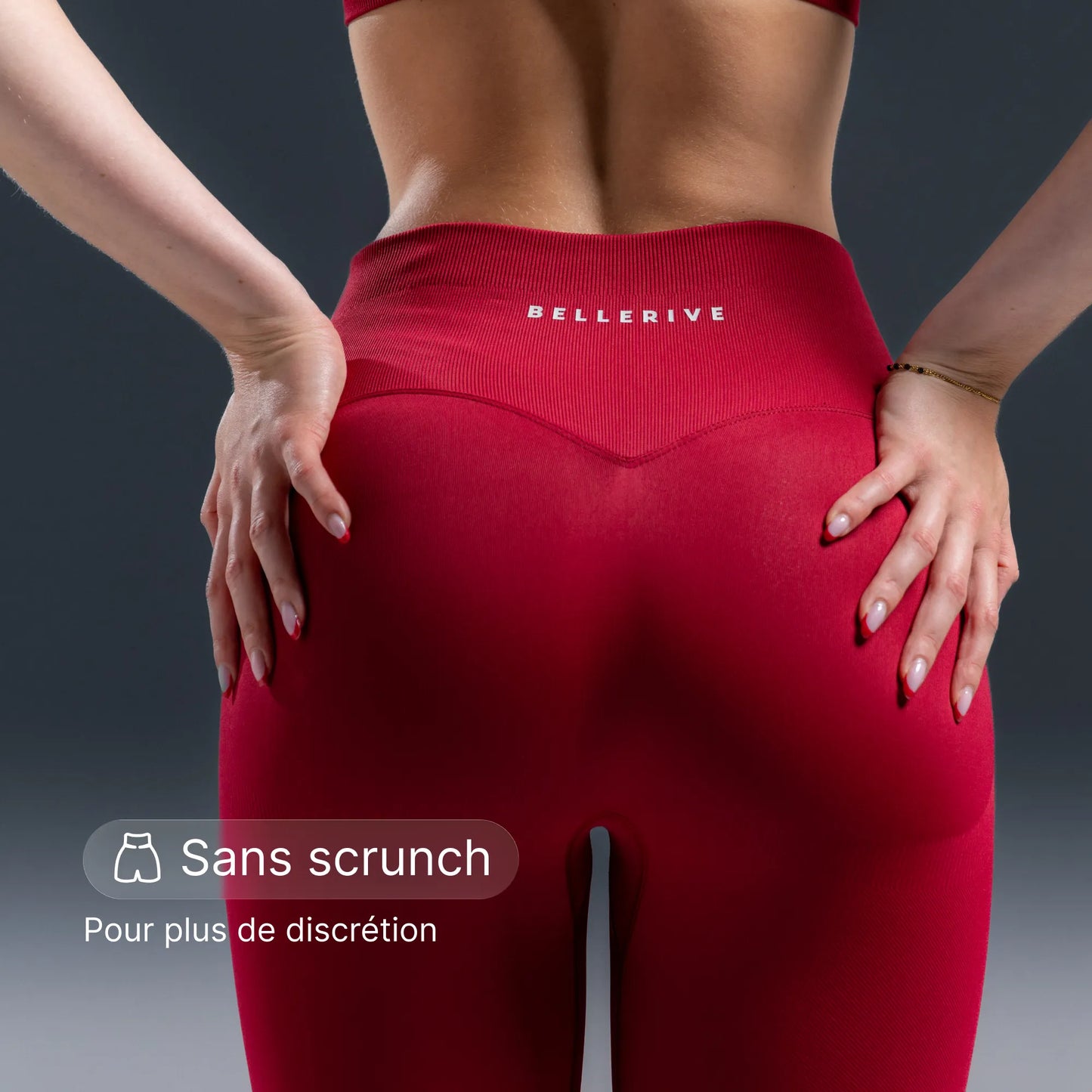 Scrunchless Legging - Cherry