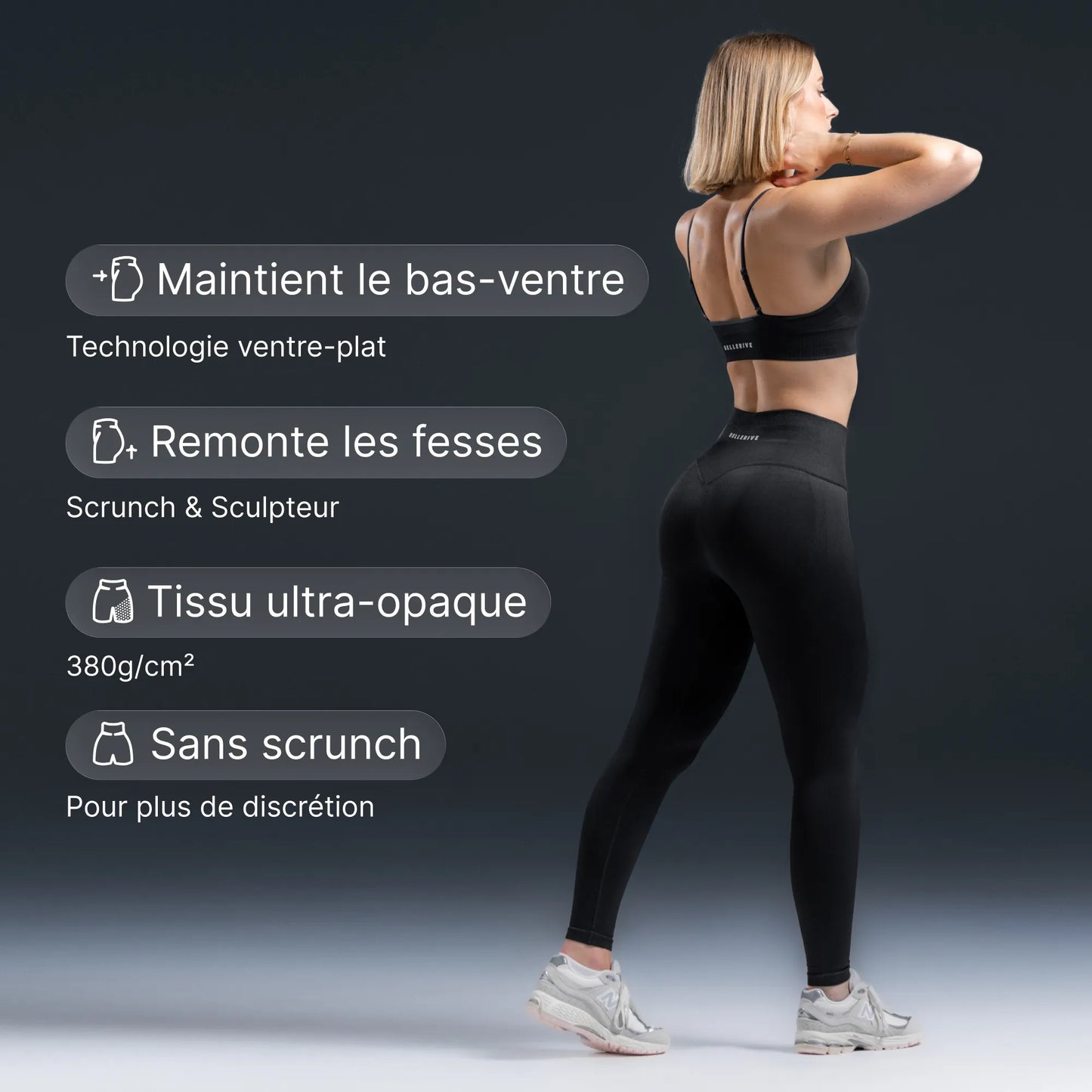 Scrunchless Legging - Charcoal