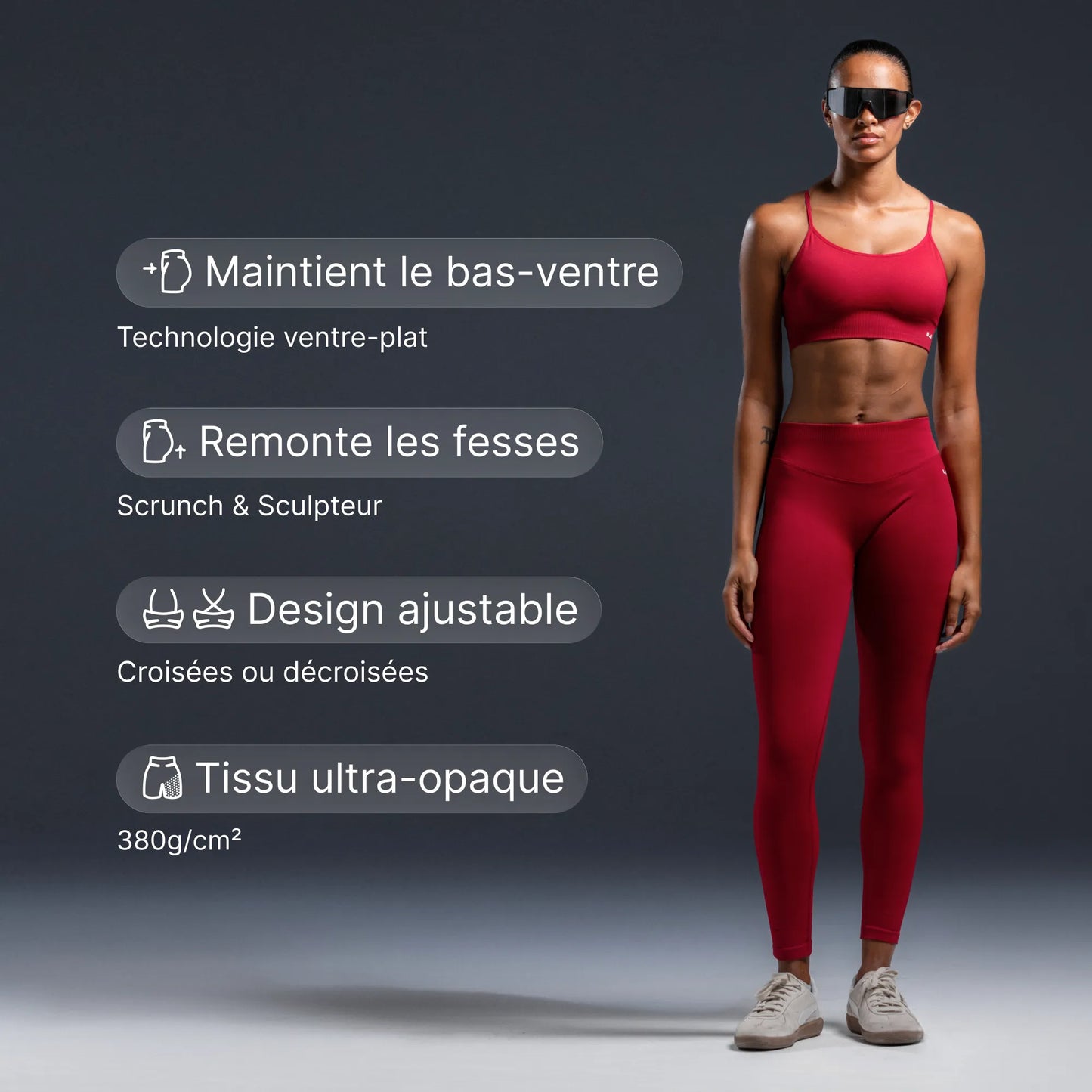 Belly-flat set v2 - Cerise