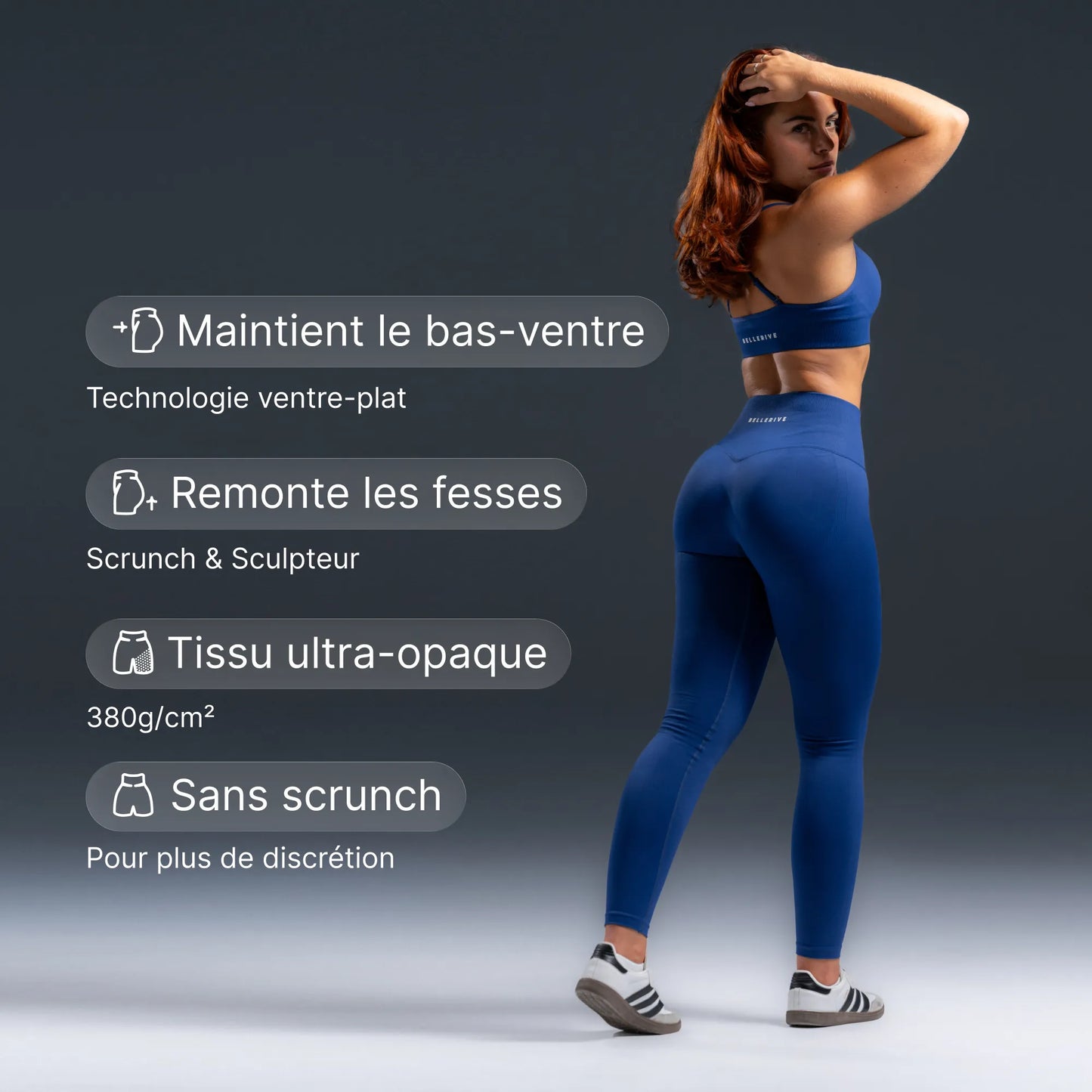Scrunchless Legging - Blueberry