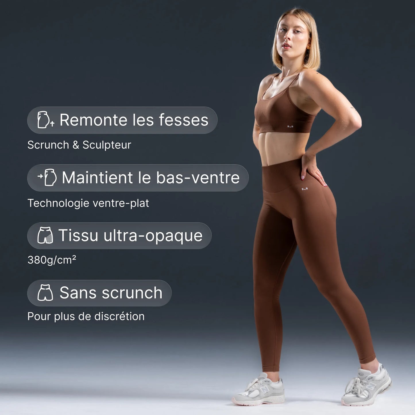 Scrunchless Legging - Cocoa